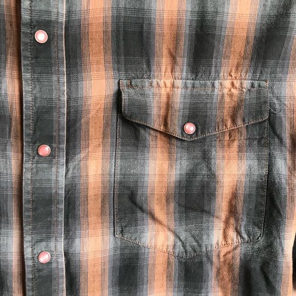 Panhandle Slim Pearl snap Plaid Buttonup shirt  XL - Picture 2 of 5